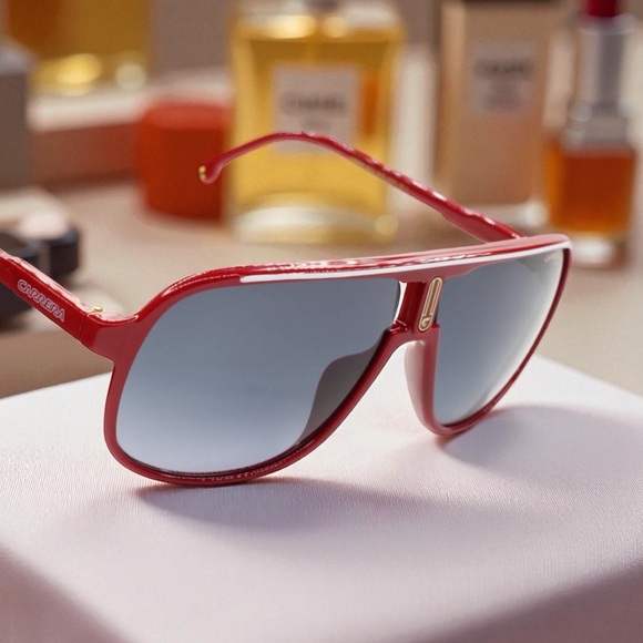 UNISEX CARRERA 1047/S C9A90 Red White Gradient Luxury Sunglasses - Picture 7 of 10